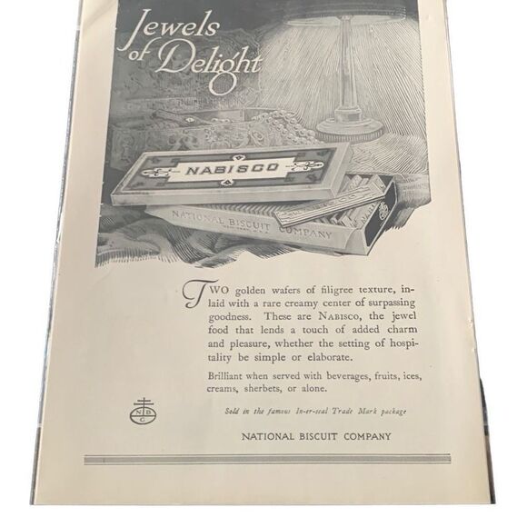Vintage 1920 Nabisco National Biscuit Co Jewels of Delight Ad Advertisement - Picture 2 of 4